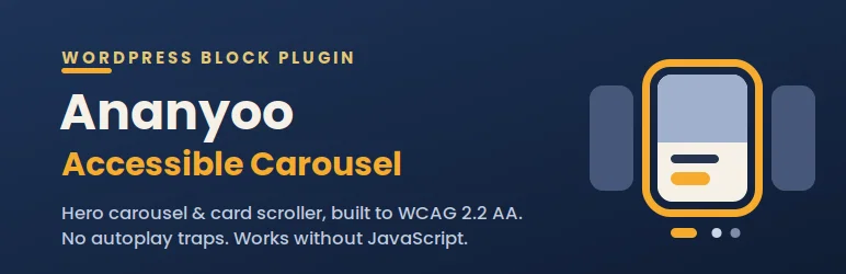 Accessible WordPress plugin demos — Accessible Carousel & Slider plugin banner